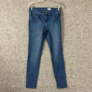 Mott & Bow Women's Size 27x28 Mid-Rise Skinny Blue Stretch Denim Jeans